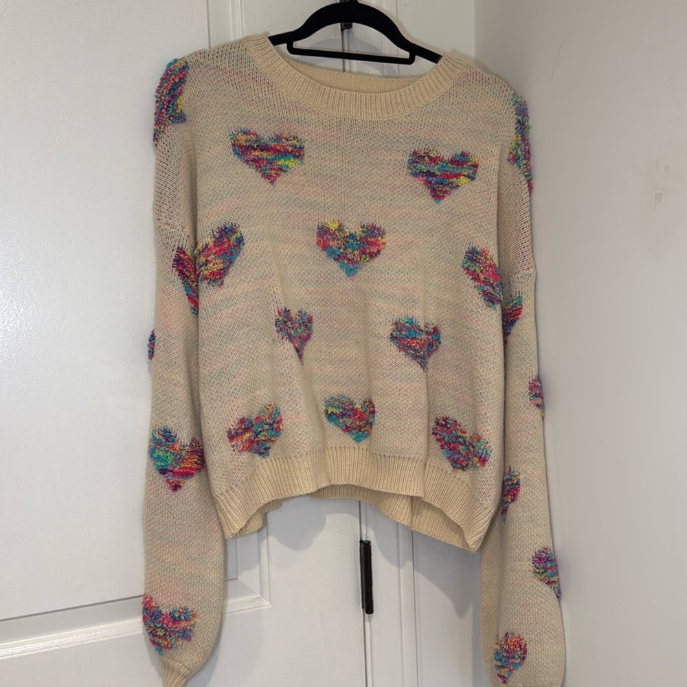 Shein Knit Heart Sweater